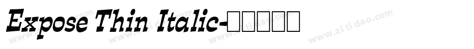 Expose Thin Italic字体转换